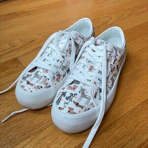 Cynthia Rowley NY Women's Tennis Shoes Size 6.5 Dogs Hearts
